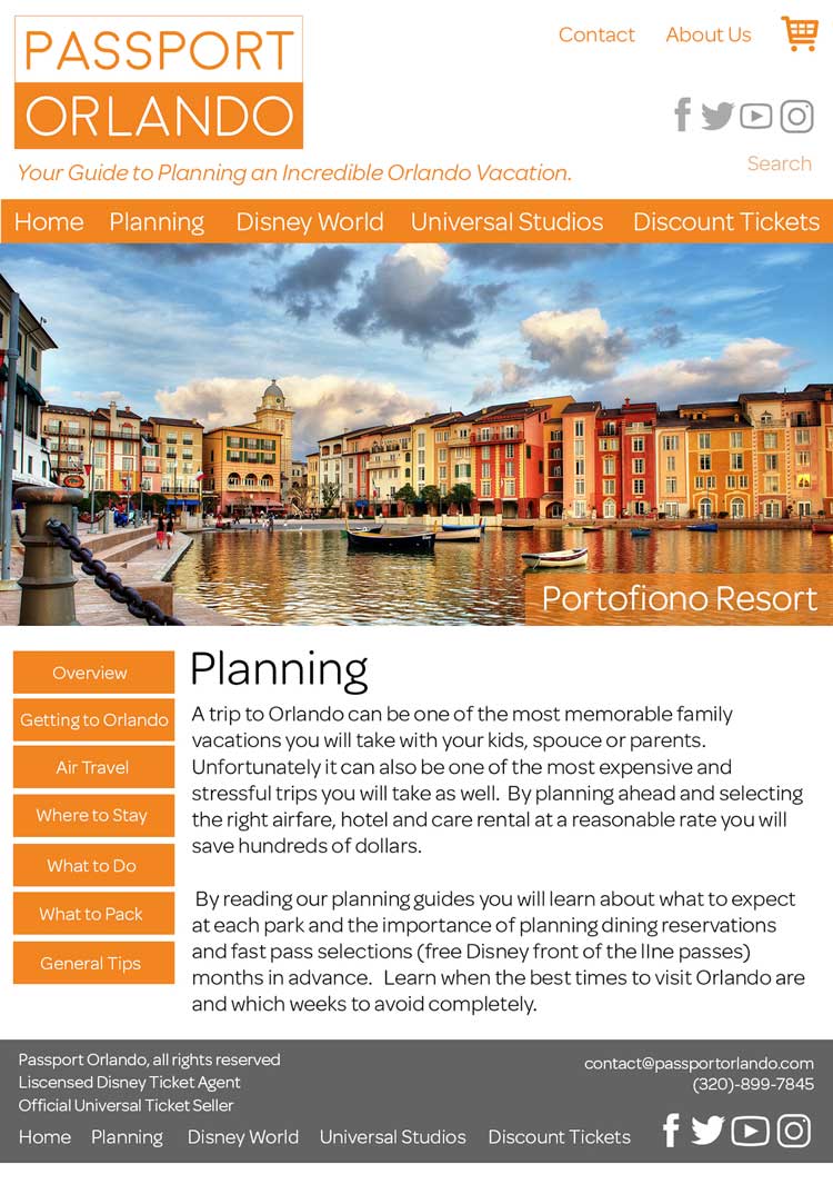Passport Orlando Planning Page